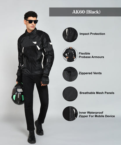 Made For Fit- V11 AK60 Riding Jacket for Men - Probase Armour Protection